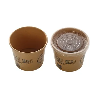 12oz Piala Sup Kraft dengan Tutup PS